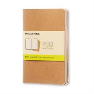 Moleskine Plain Cahier Pocket Journal Set of 3